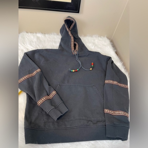 Without Walls Trail Men's Black Hoodie with Beaded Accents - Picture 3 of 11